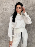 Load image into Gallery viewer, Cropped sweatshirt and flare pants set
